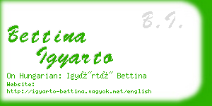 bettina igyarto business card